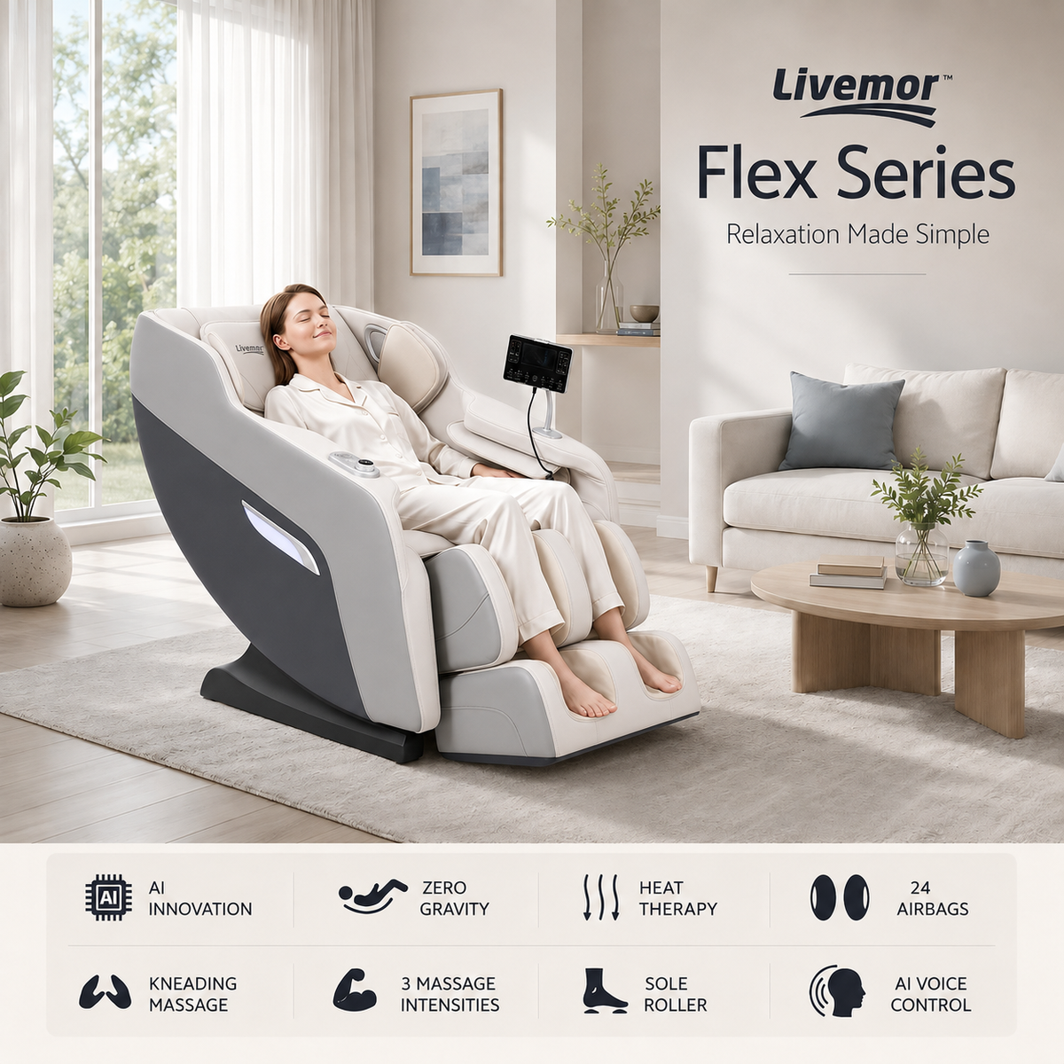 Brisa Full Body Zero Gravity Massage Chair with Heat Recliner
