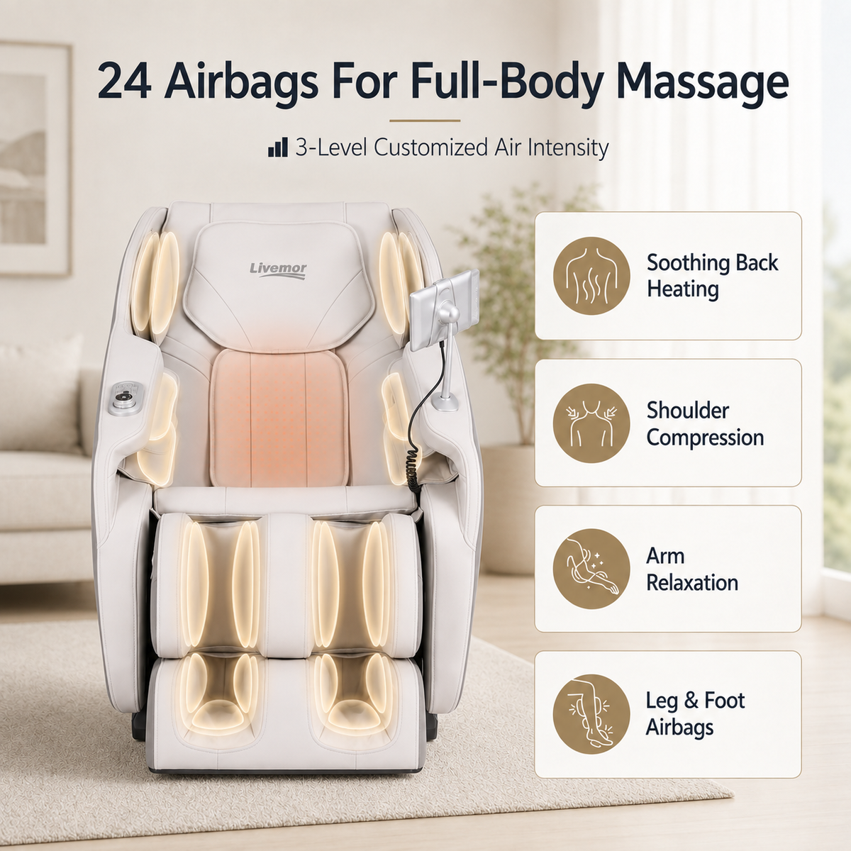 Brisa Full Body Zero Gravity Massage Chair with Heat Recliner