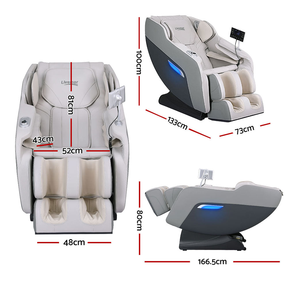 Brisa Electric Massage Chair Recliner Grey