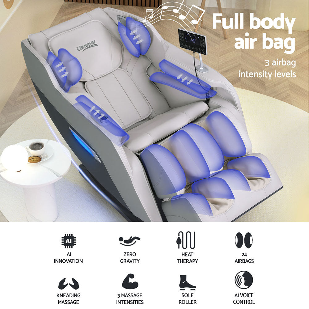 Brisa Electric Massage Chair Recliner Grey