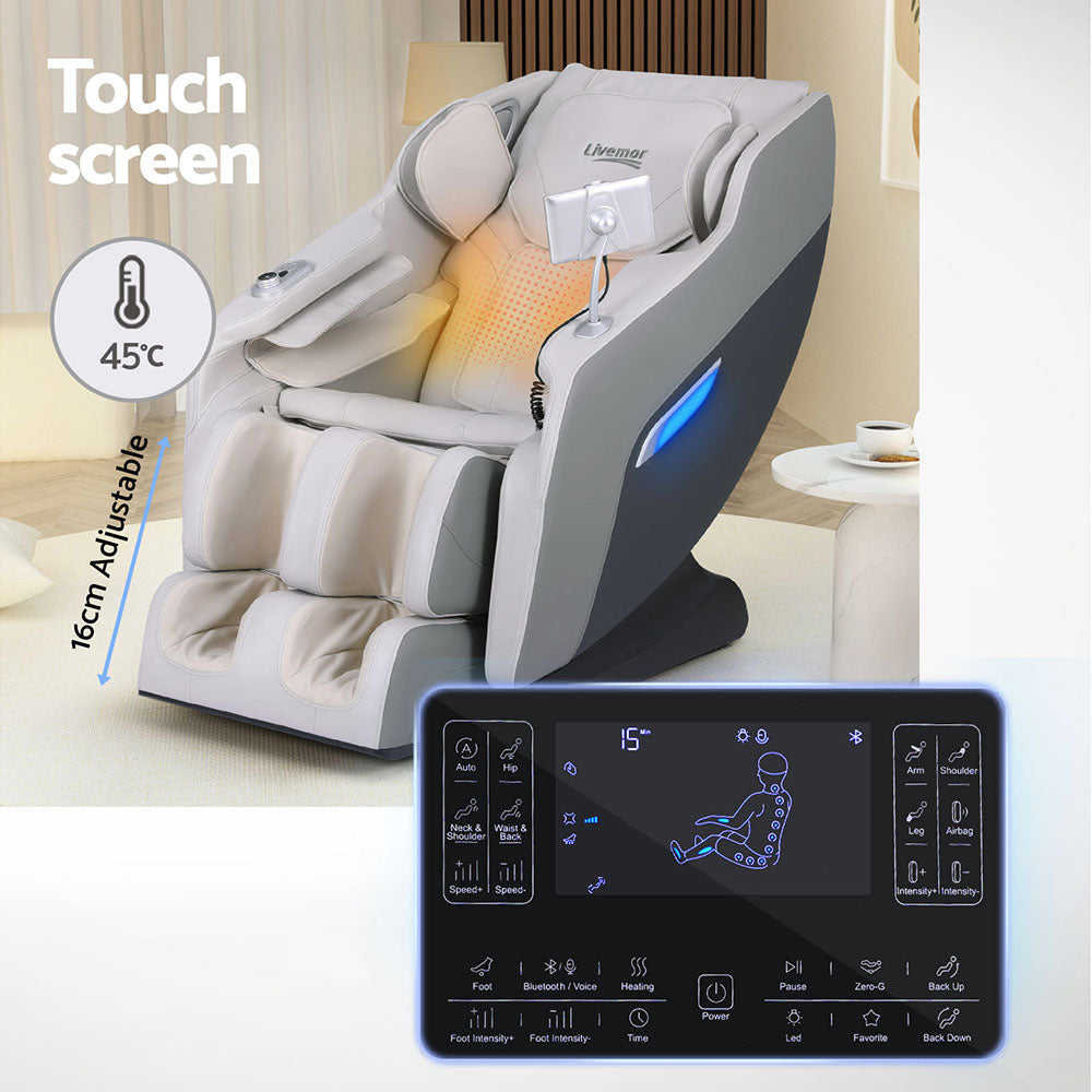 Brisa Electric Massage Chair Recliner Grey