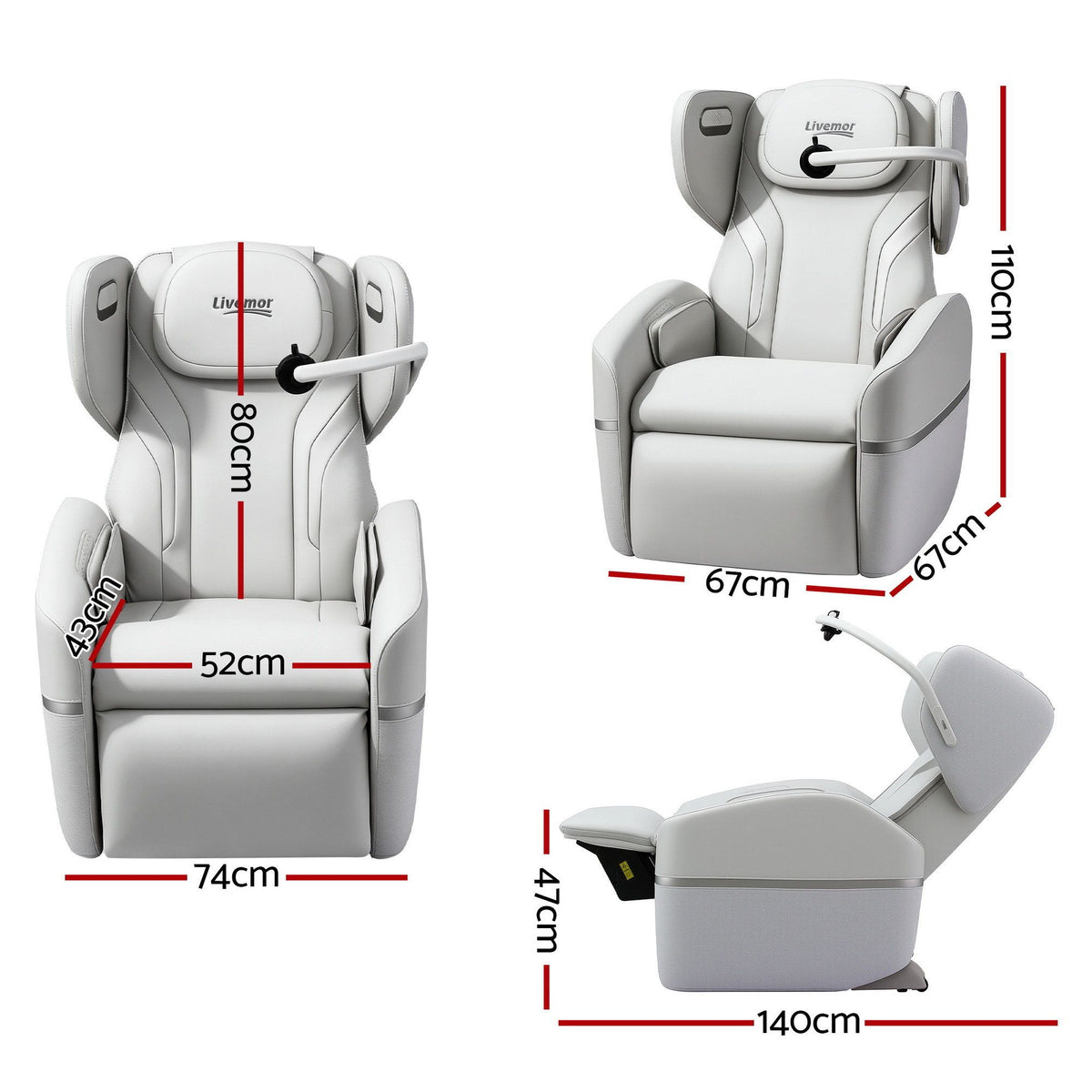 Zeno Electric Vibration Massage Recliner Chair