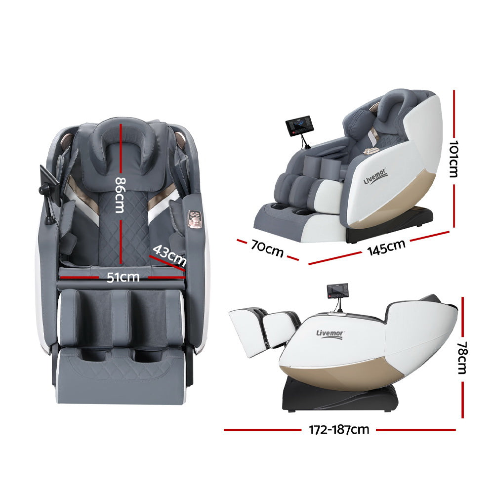 Beryl Electric Massage Chair Recliner Heated Grey