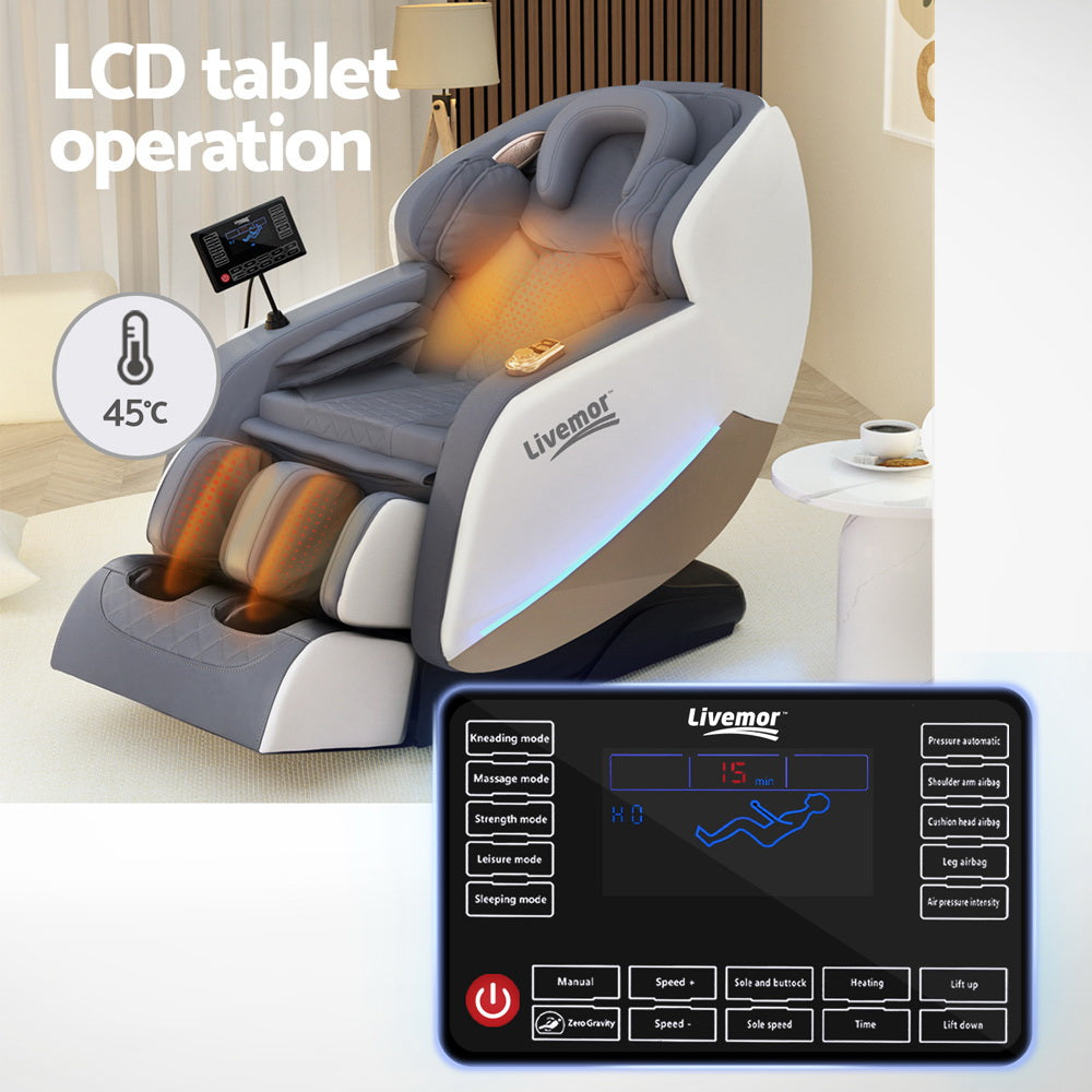Beryl Electric Massage Chair Recliner Heated Grey
