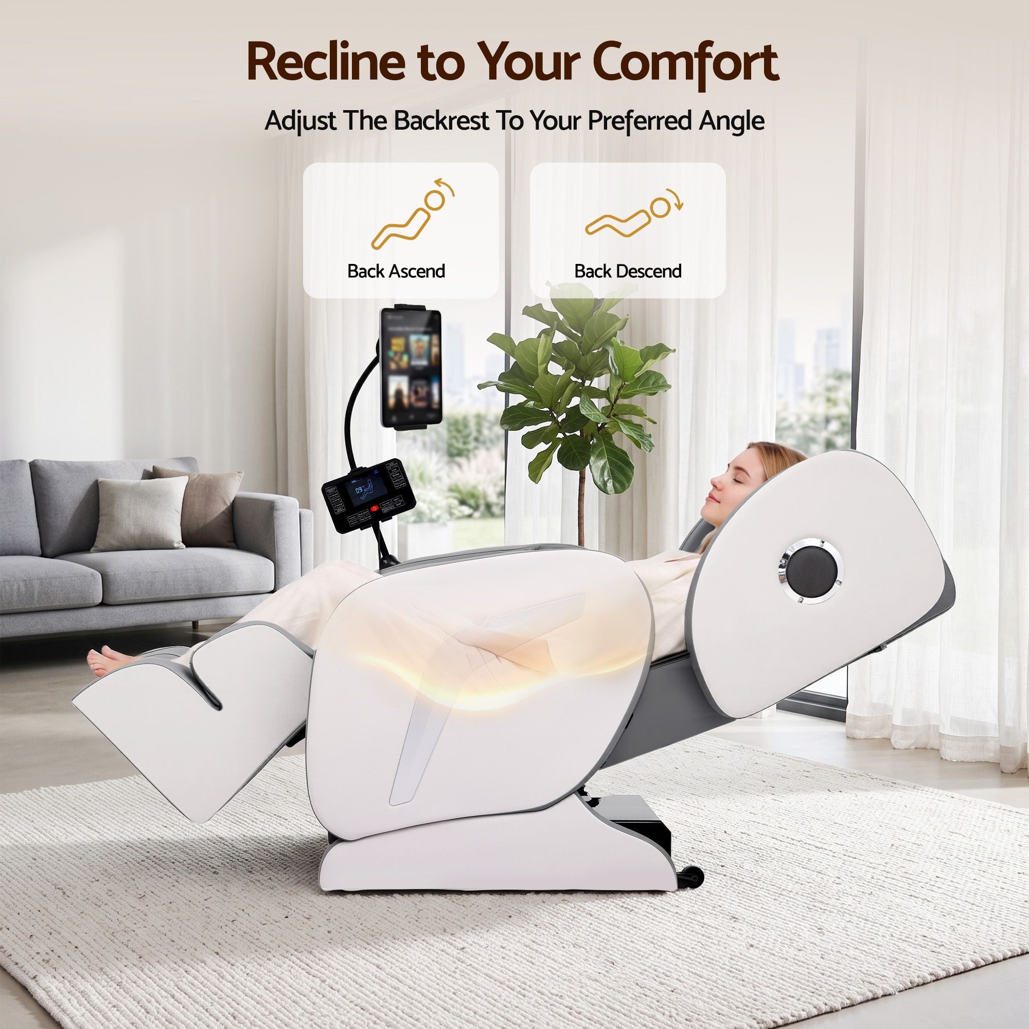 Livemor Full Body Massage Chair VEGA, Foot Roller, Waist & Calf Heat, Recliner, Airbags Compression
