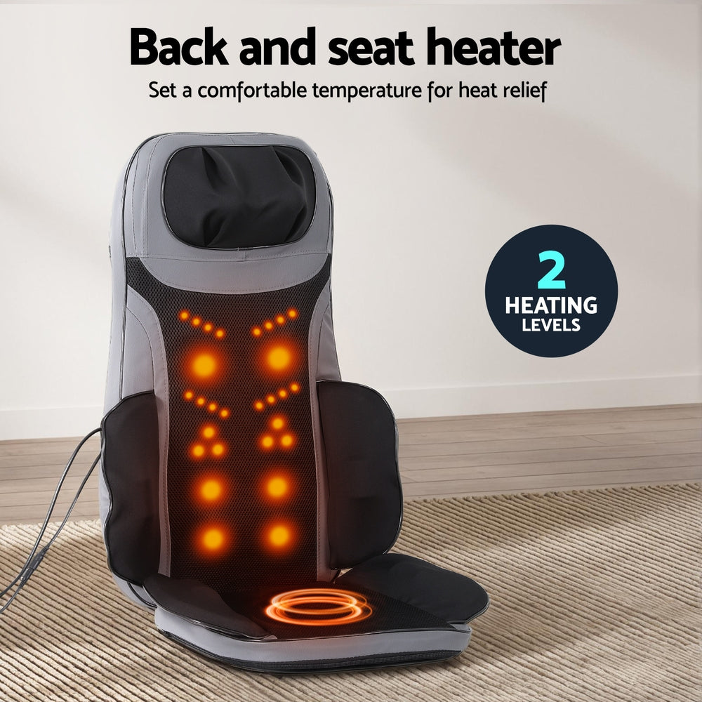 Livemor Full Back Massage Cushion 8-Node Heating Black
