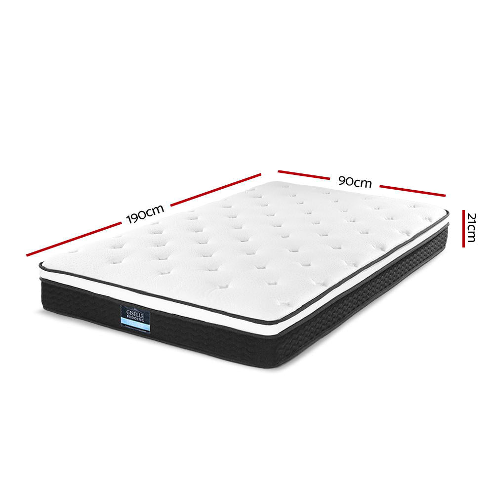 Bonita Single Mattress Euro Top 21cm Medium-Firm