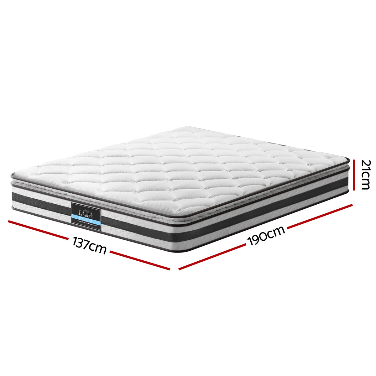 Normay Double 21cm Pillow Top Mattress with Knitted Fabric