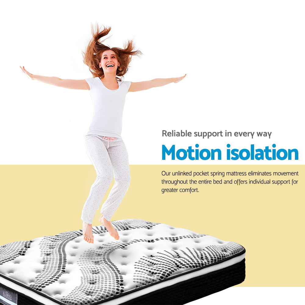 Como Single Mattress Euro Top 32cm Medium Firmness
