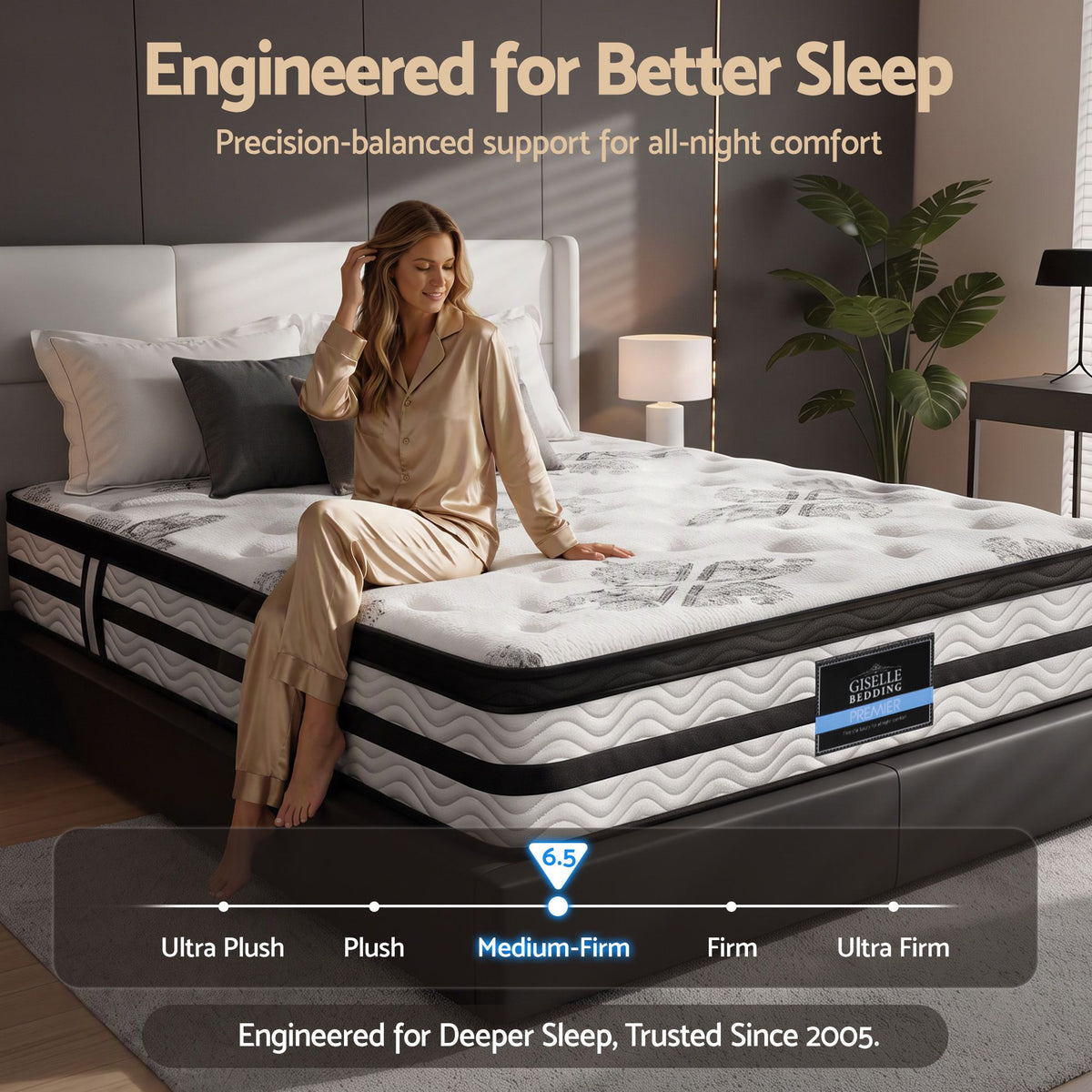 Algarve Double 34cm Euro Top Pocket Spring Mattress