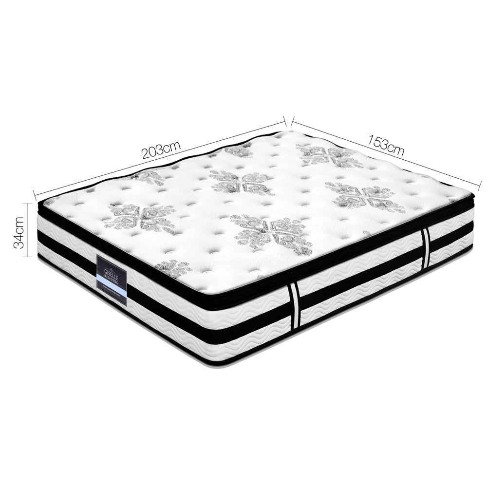 Algarve Queen Mattress Euro Top Pocket Spring 34cm