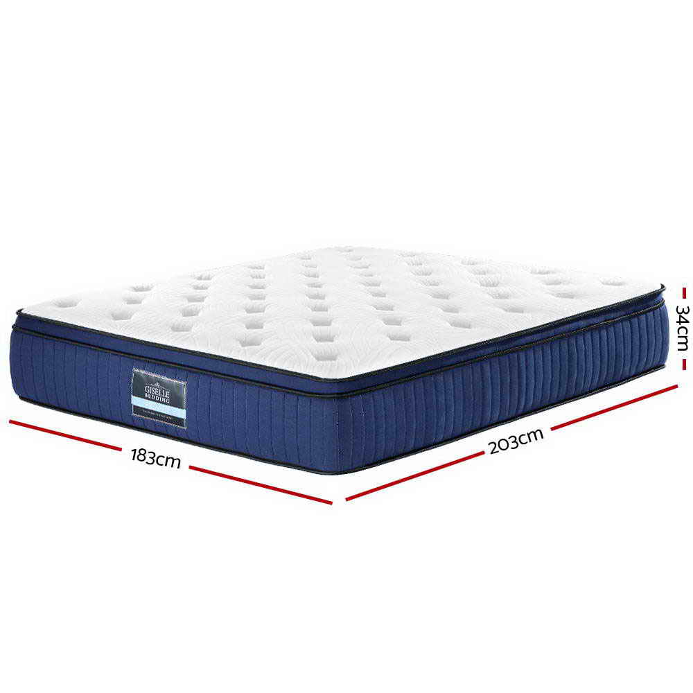 Franky King Mattress 34cm Cool Gel Memory Foam 7-Zone