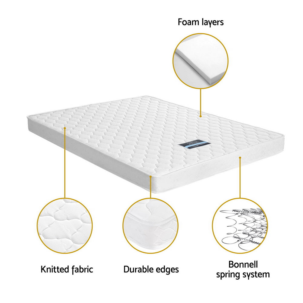 Arina King Single Mattress 13cm Medium Firm White