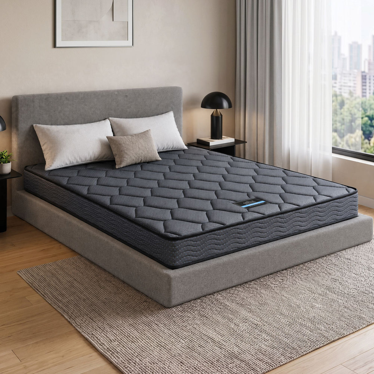 Serena Double Mattress 16cm Bonnell Spring Medium Firm Tight Top