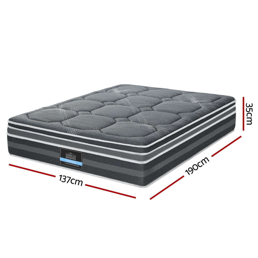 Kristie Double Mattress 35cm Bamboo Cover Medium-Firm
