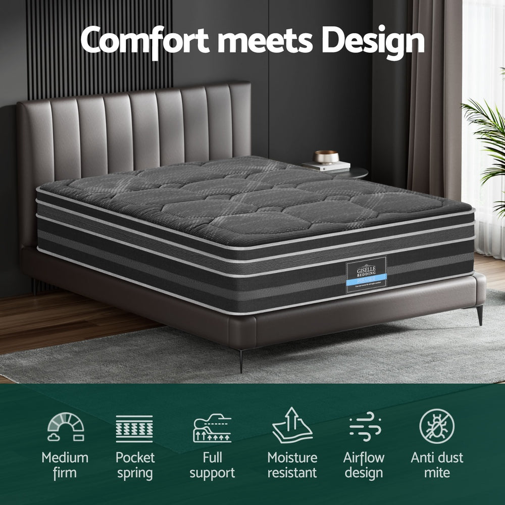 Kristie Double Mattress 35cm Bamboo Cover Medium-Firm