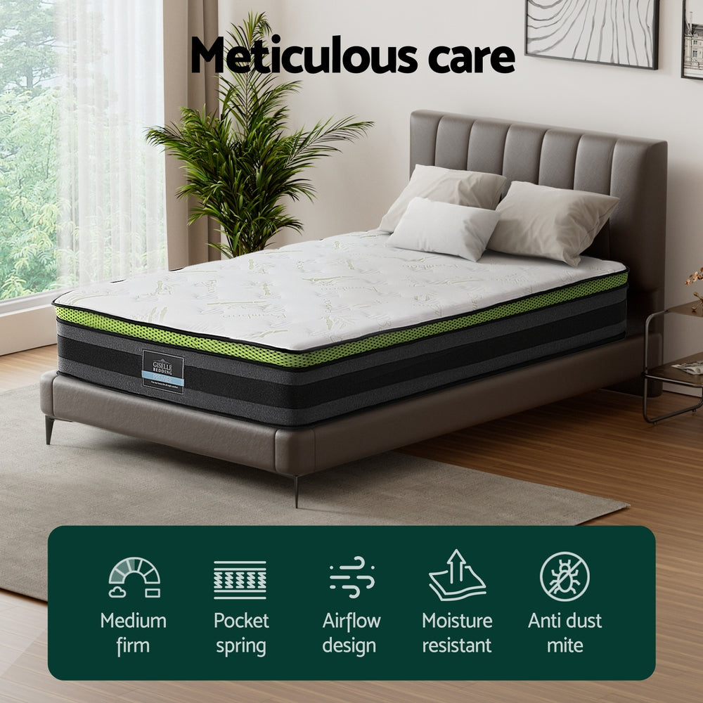 Medium-Firm Cool Gel Foam Single Mattress 30cm - Giselle