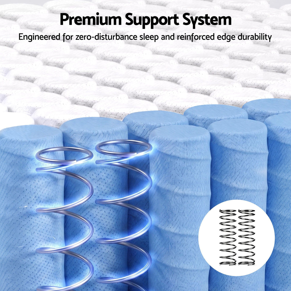Giselle 25cm King Hybrid Mattress Soft Knitted Fabric Edge Support Gel Foam