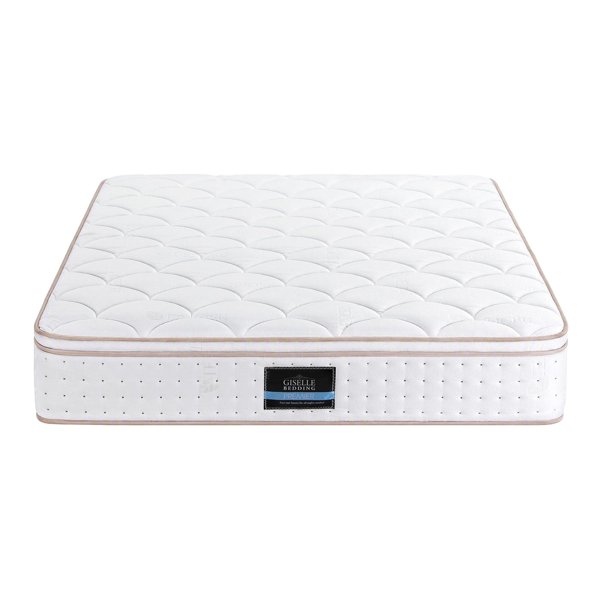 Giselle 30cm Queen Spring Mattress Tencel Cover 5-Zone Firm Back Support