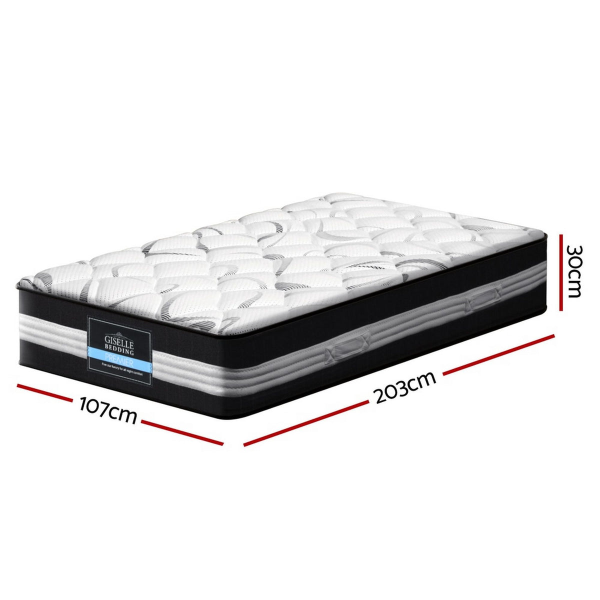 Mykonos Pocket Spring Mattress 30cm Medium Firm King Single
