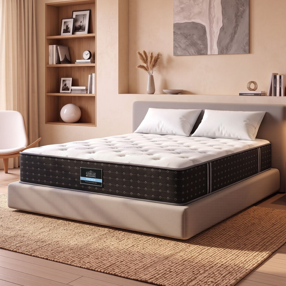 Giselle Double Reversible Spring Mattress Cashmere Cover Gel Foam Firm 35cm