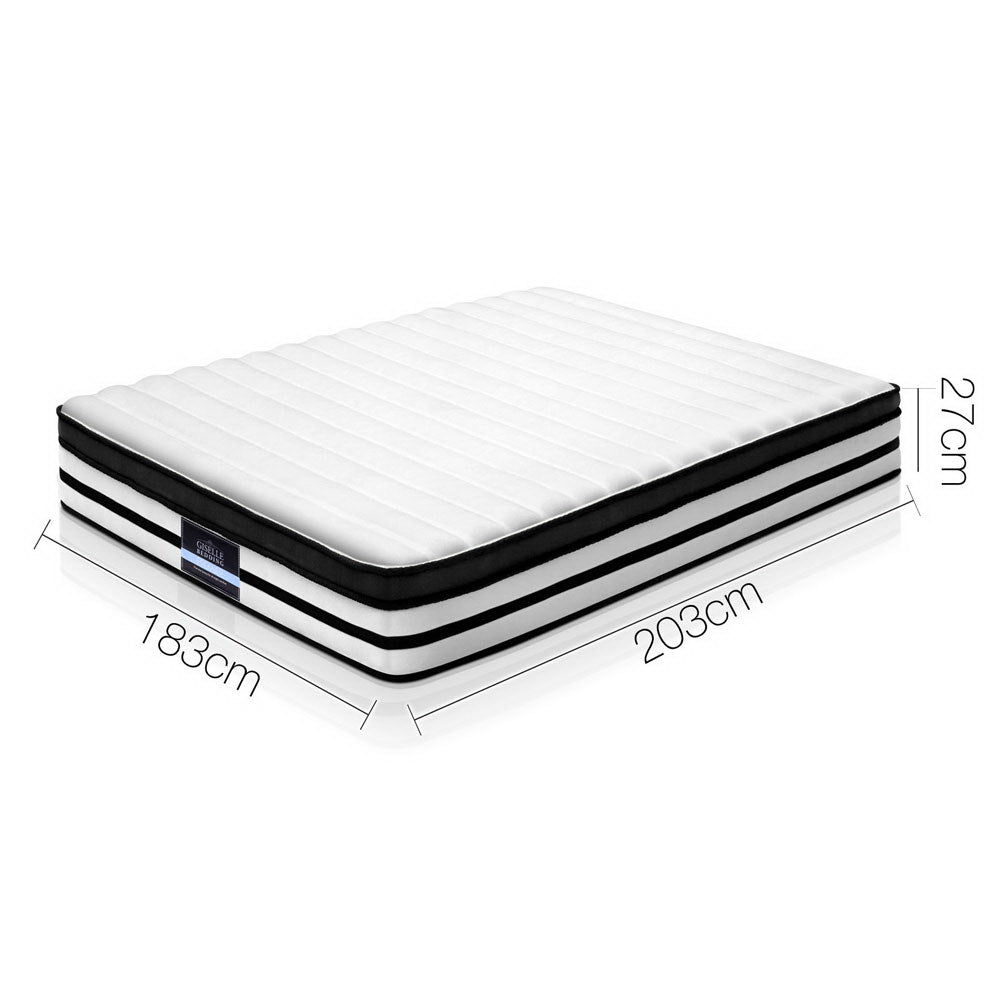 Rostock Euro Top King Mattress 27cm Medium Firmness