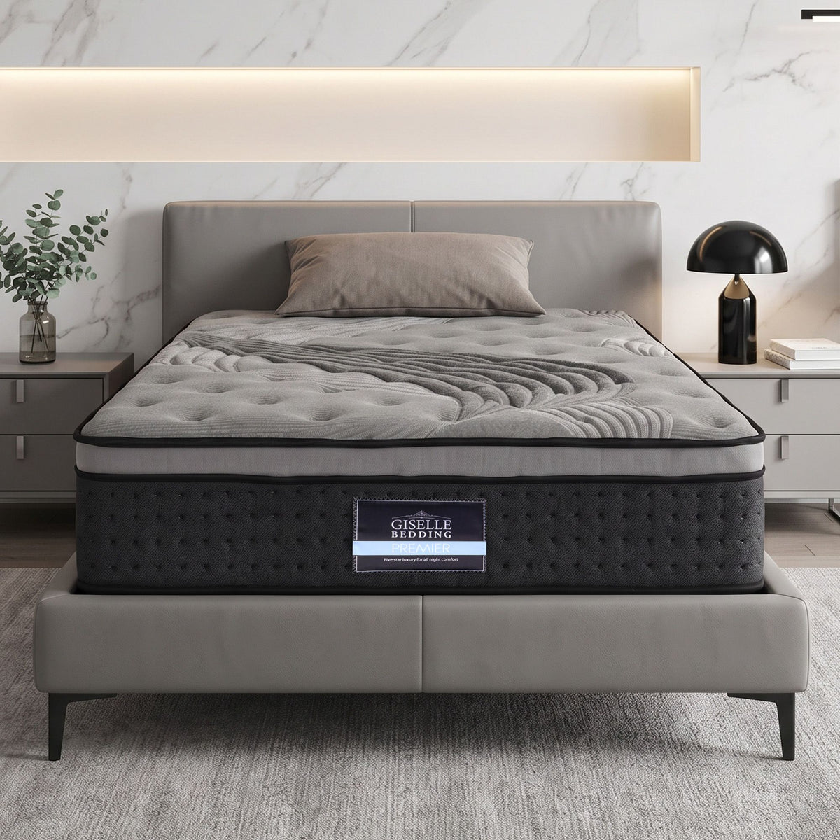 Alanya Single Euro Top Mattress 34cm Bamboo Cover