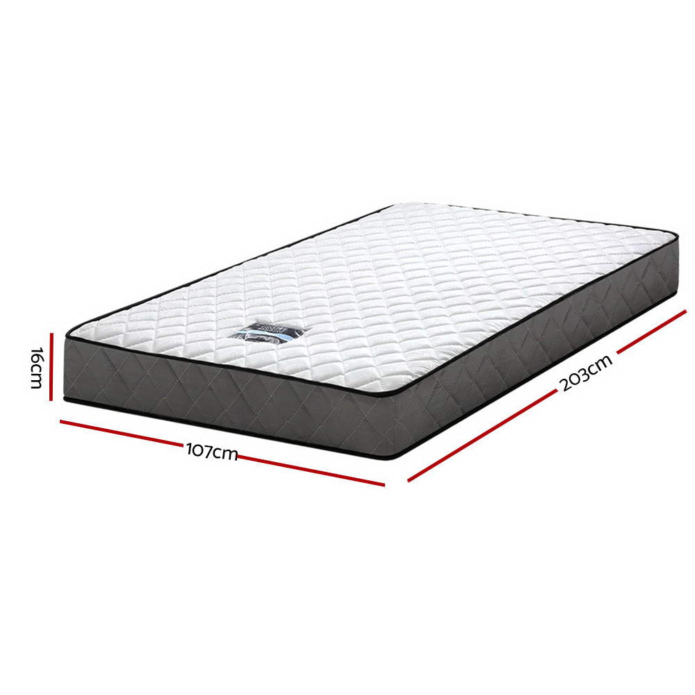 Alzbeta King Single Mattress 16cm Medium-Firm Bonnell Spring