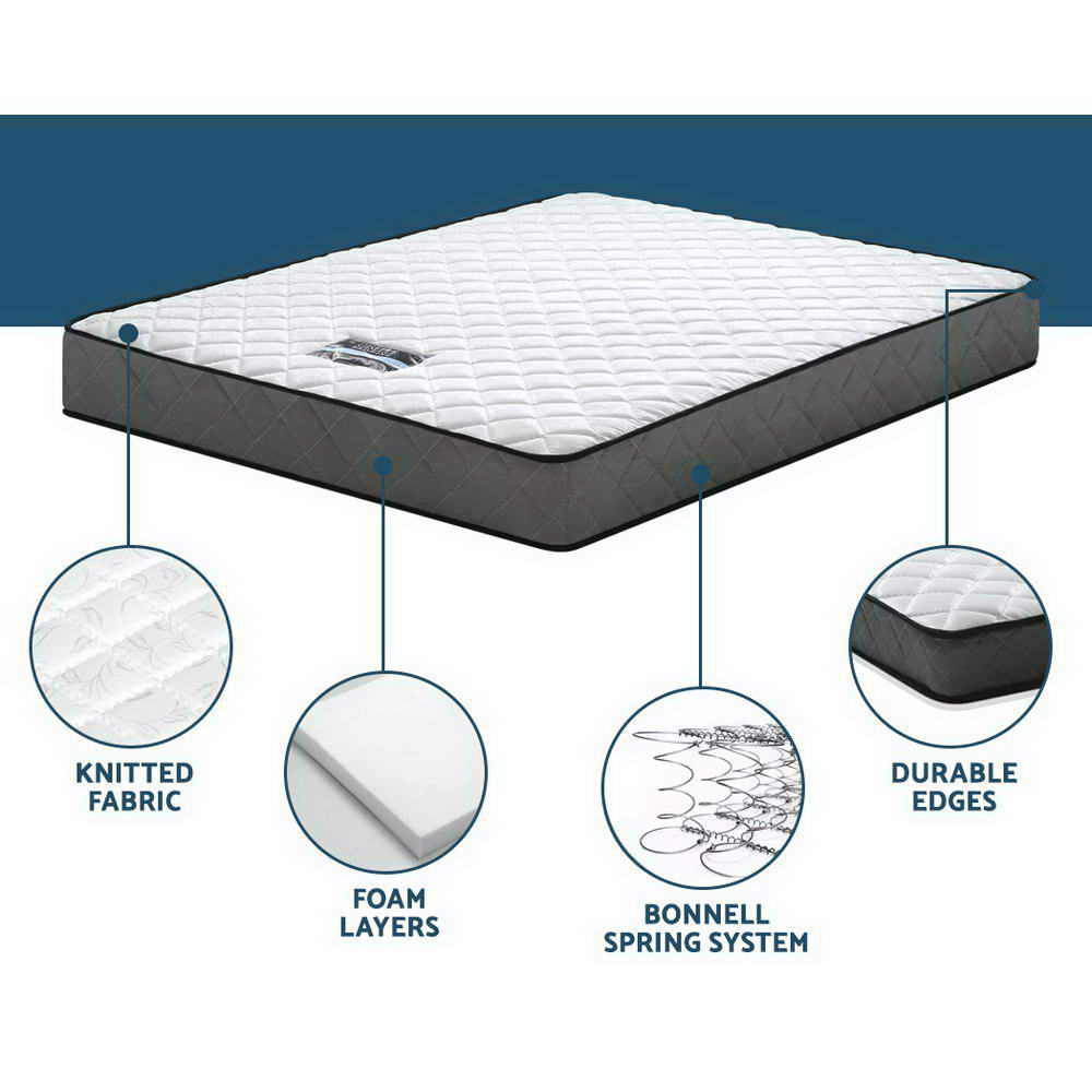 Alzbeta King Single Mattress 16cm Medium-Firm Bonnell Spring