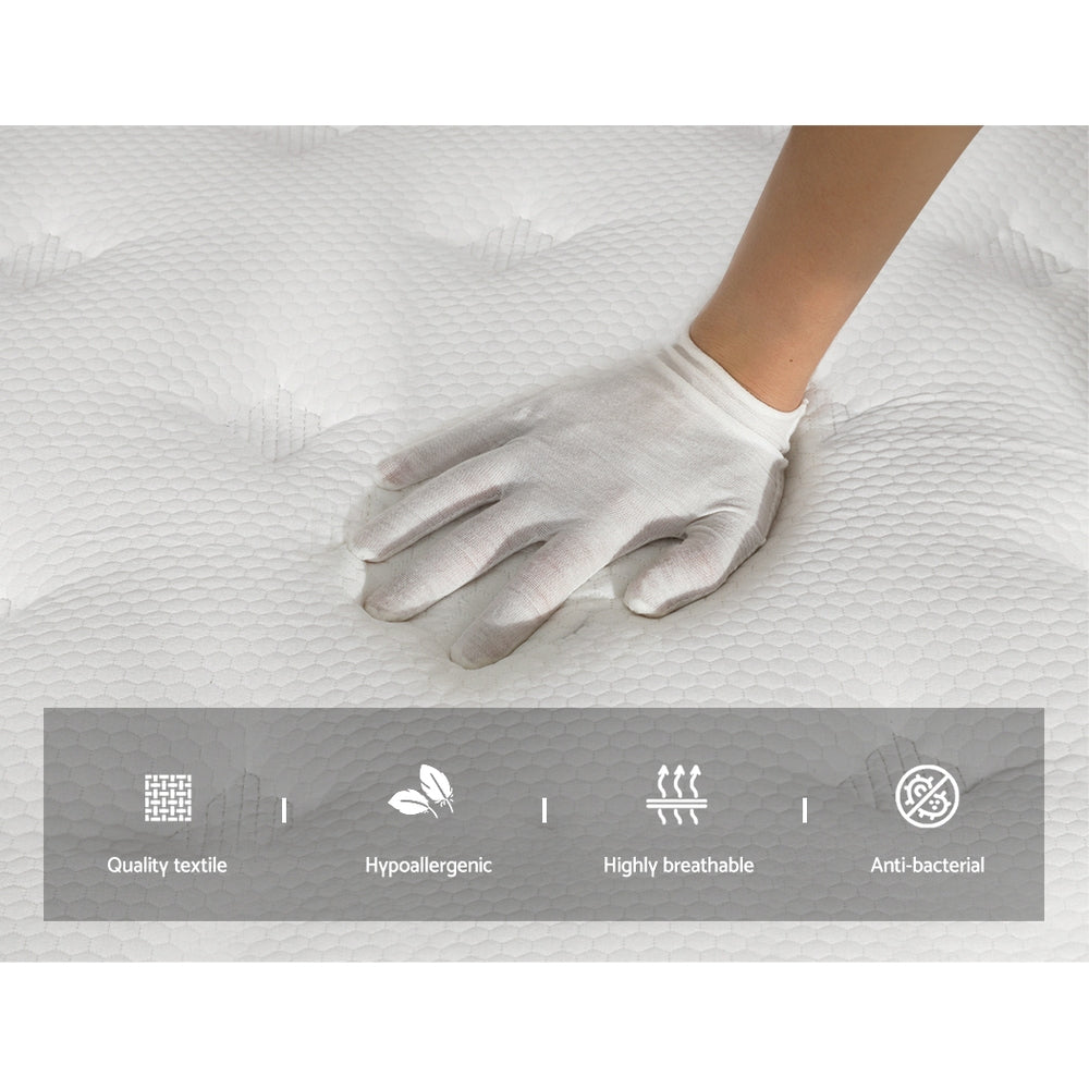 Pena King Mattress 30cm Euro Top Medium Firm Hypoallergenic