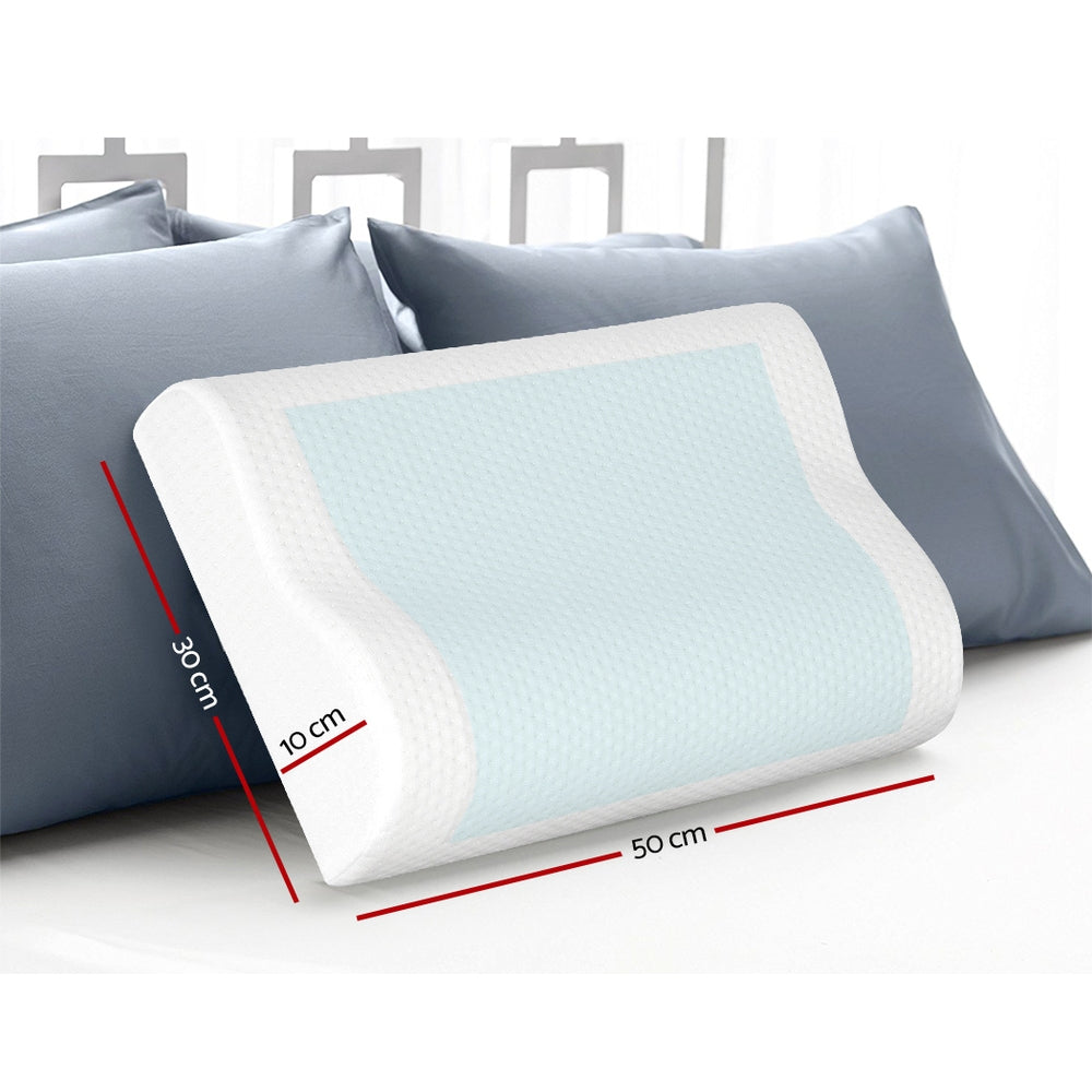 Giselle Twin Pack Contour Pillows Cool Gel Memory Foam