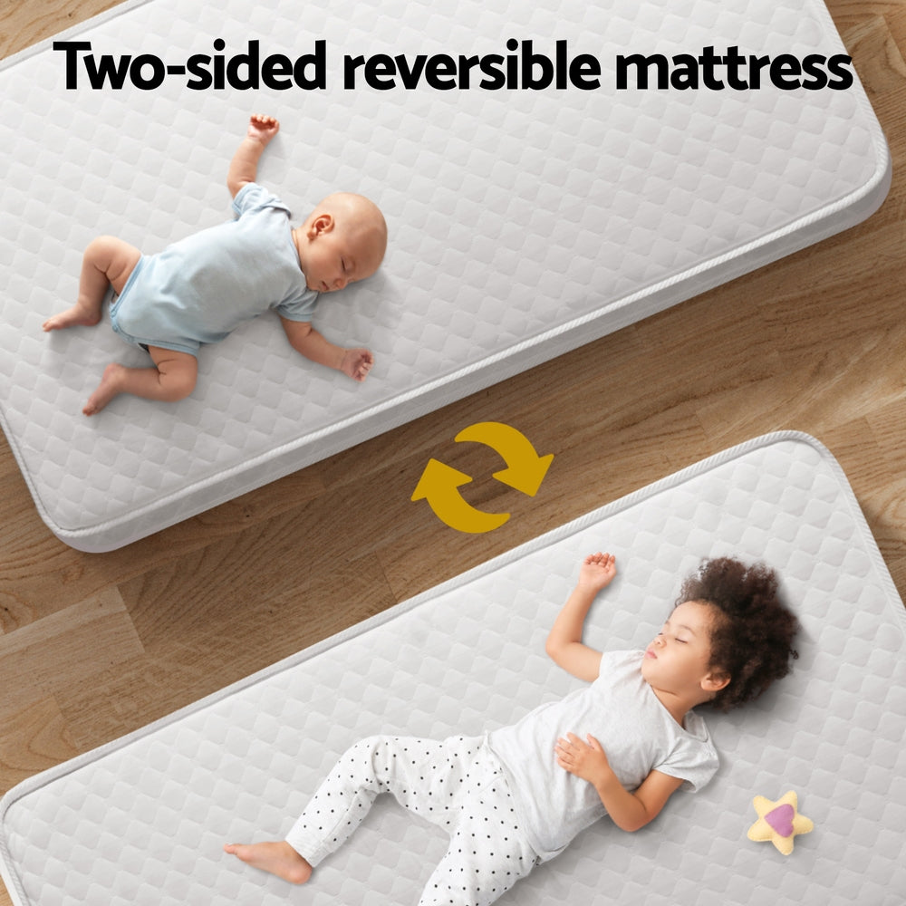 Giselle 13cm Baby Cot Mattress Spring Foam White