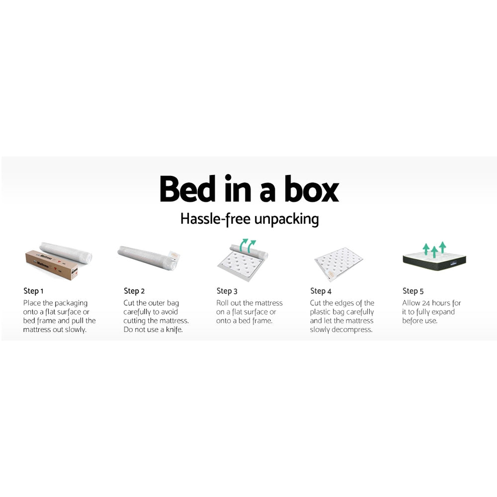 Beryl Double Mattress 25cm Green Tea Foam Medium Firm