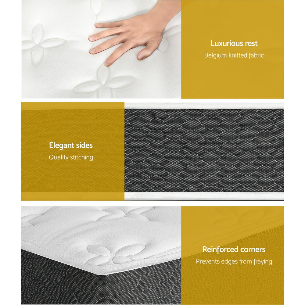 Aura Double Mattress Medium Soft 18cm w/Pillows