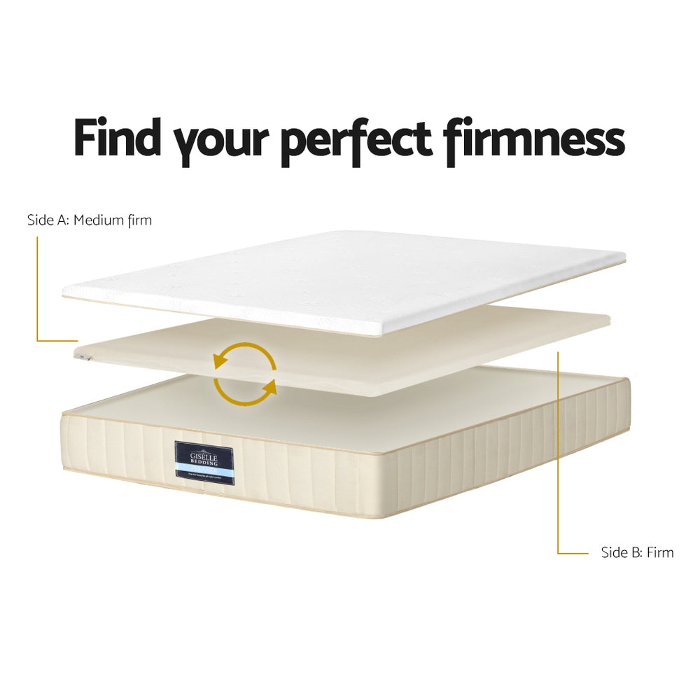 Nova Queen Mattress 27cm Flippable Dual Firmness