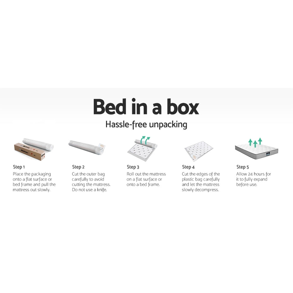 Nova Queen Mattress 27cm Flippable Dual Firmness