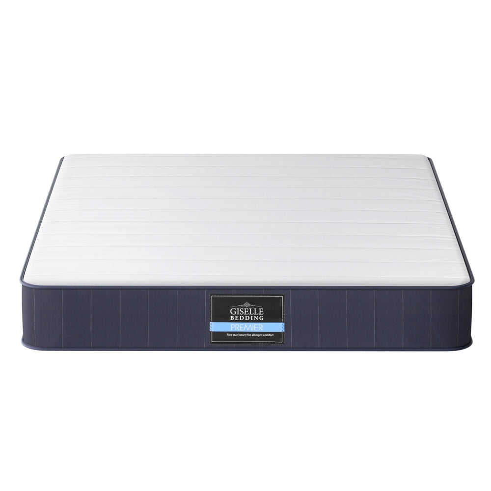 Cloud Series King Mattress 20cm Pocket Spring Firm Support White & Grey