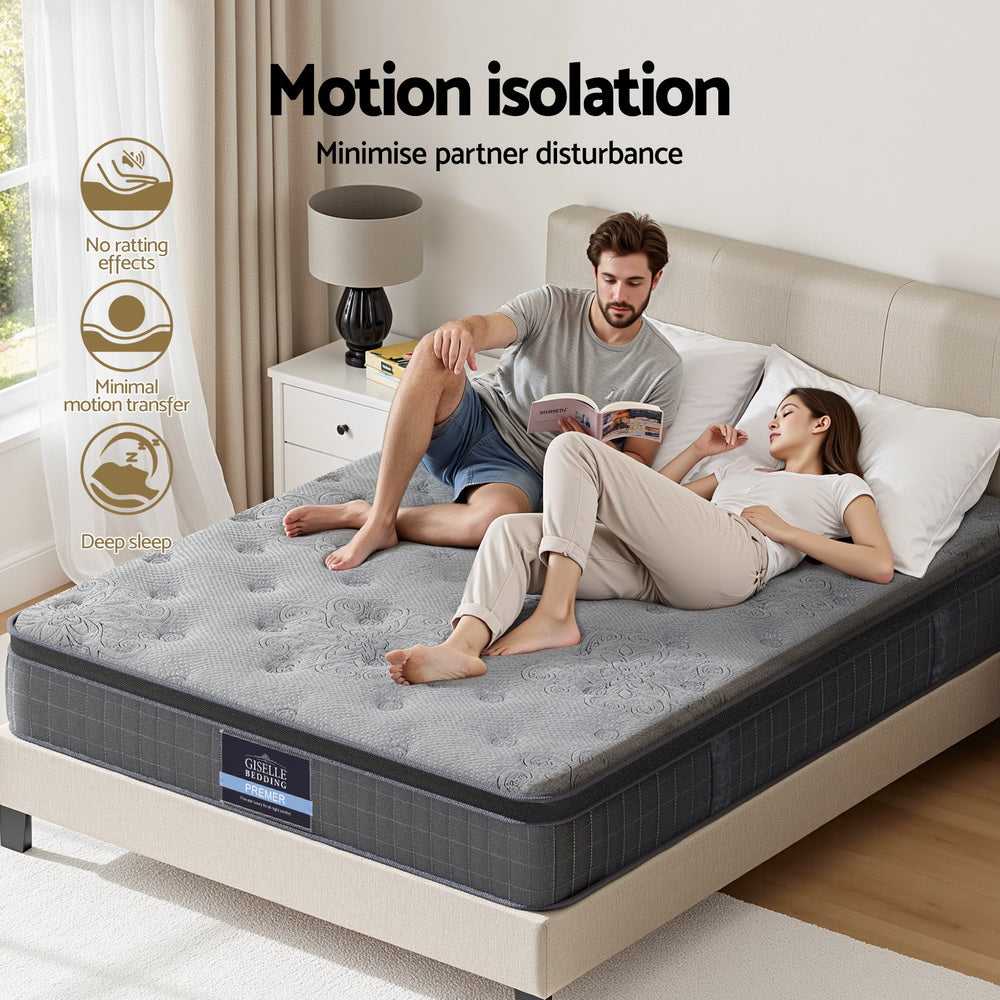 DOVE Queen Mattress 26cm Latex Foam Medium-Firm Grey