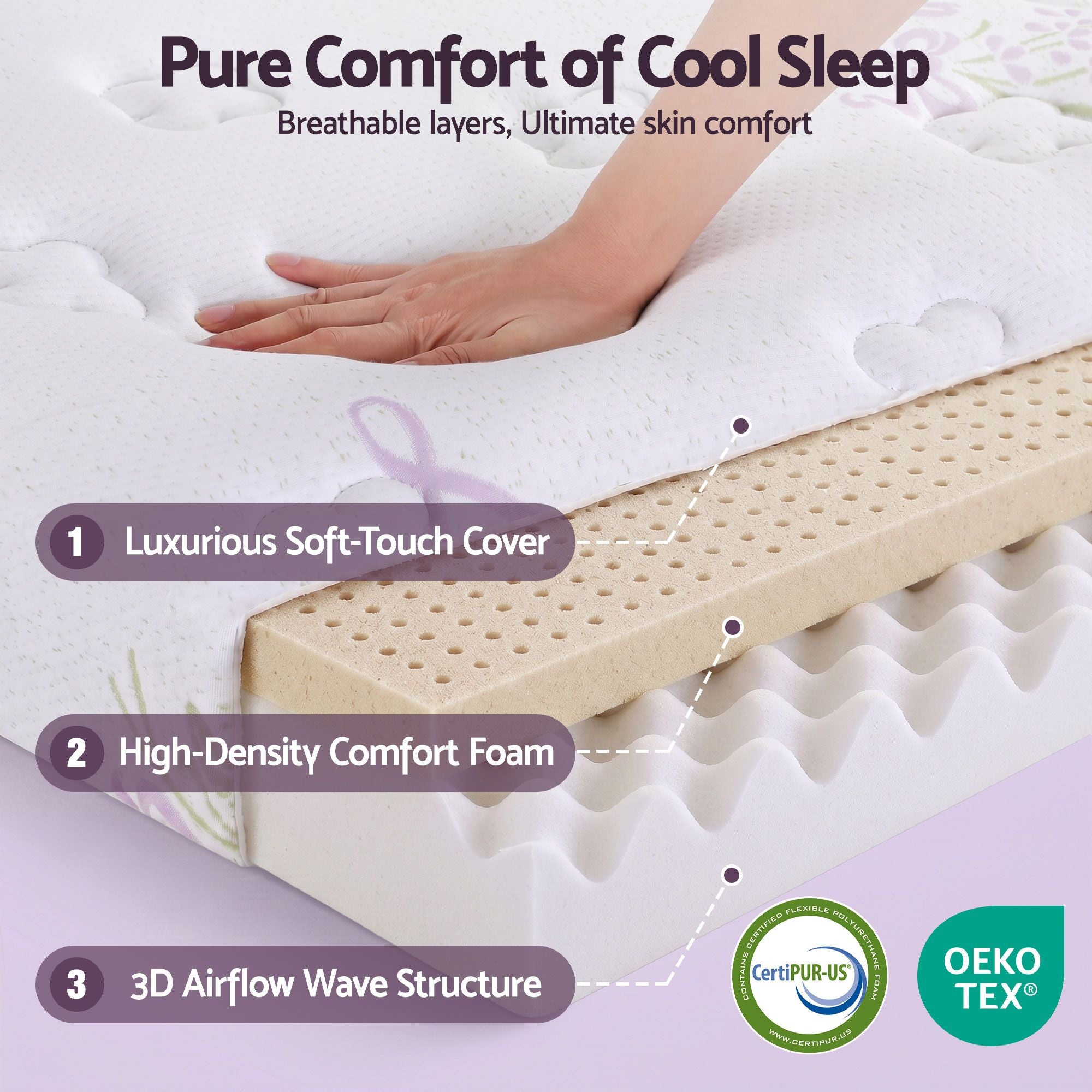 Giselle King Euro Top Mattress Firm Pocket Spring Edge Support