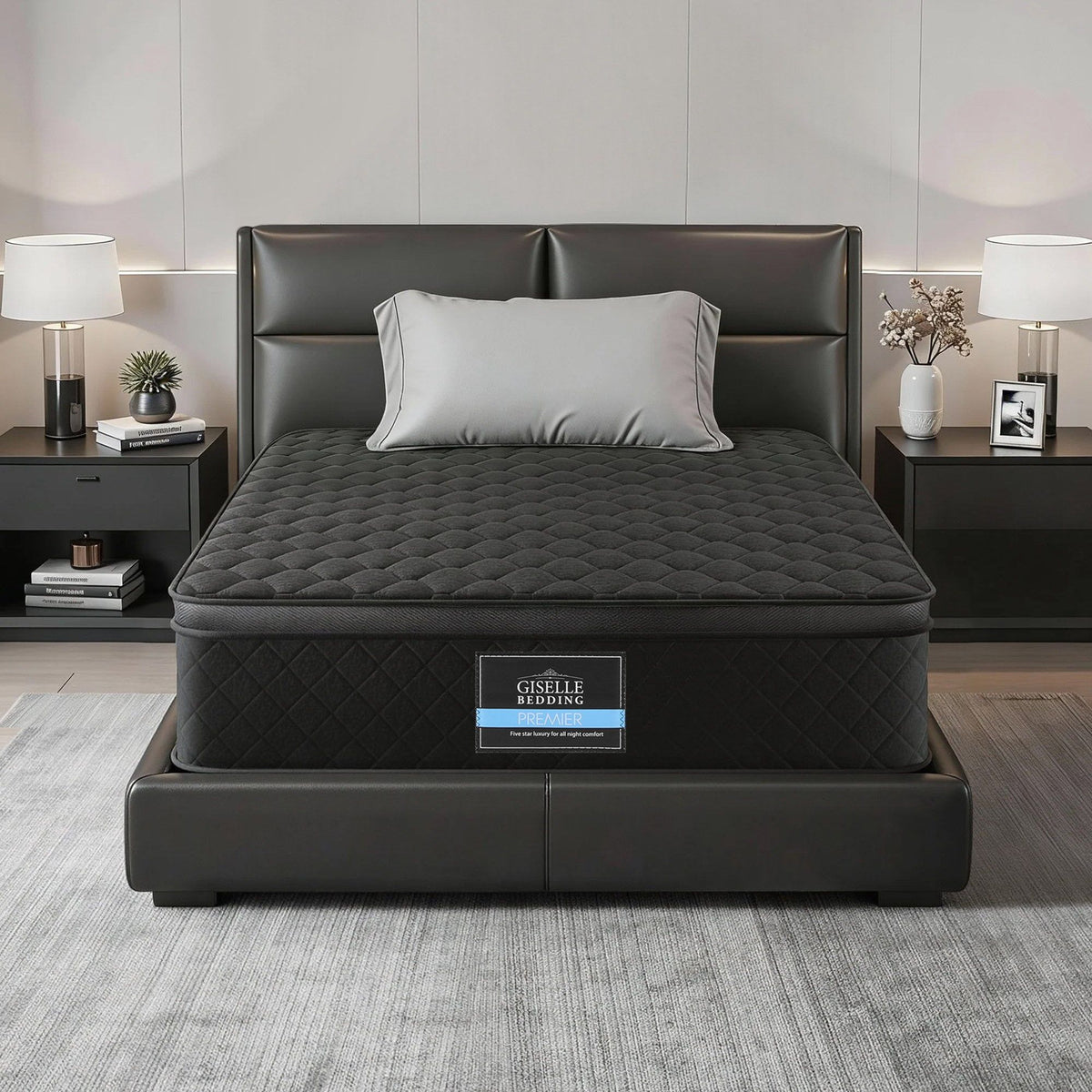 Muse Series King Single Mattress 34cm Euro Top Black