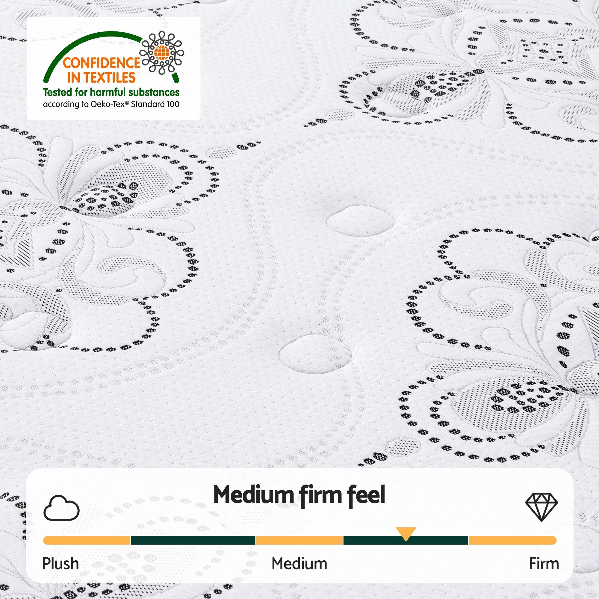 Giselle Bedding 30cm Mattress Pocket Spring Medium Firm Foam Euro Top Queen