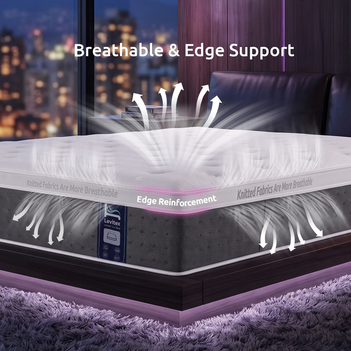 Levitex Single Mattress Lumbar Support 5-Zone Individual Pocket Spring 30CM