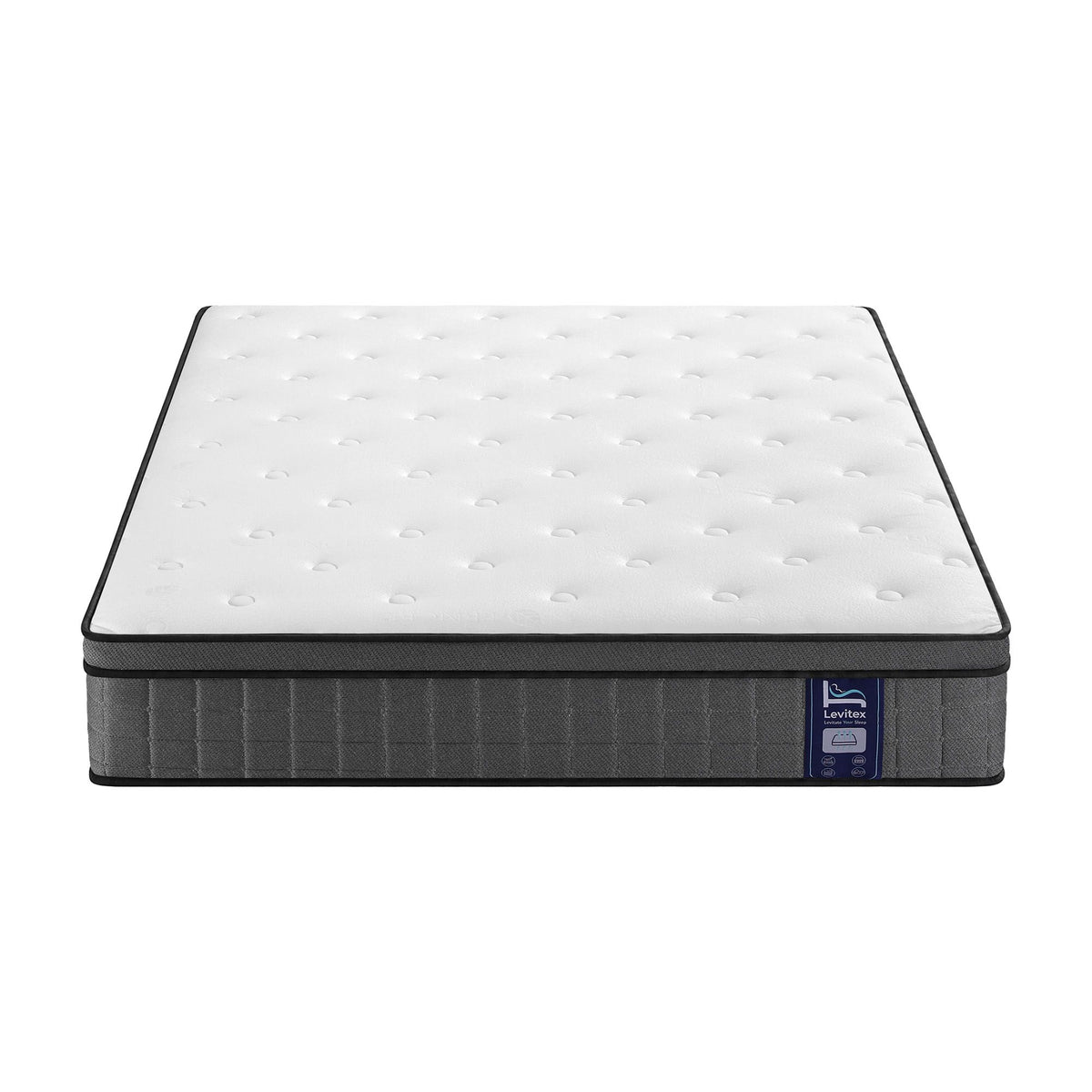 Levitex Queen Mattress 2 Rows Edge Support for Deep Sleep 5-Zone Ergonomic Pocket Spring Breathable Corrugated Sponge Medium Firm 30CM