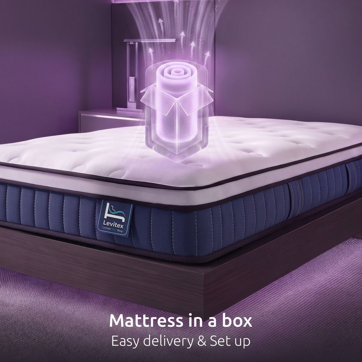Levitex King Single Mattress 23CM With Pocket Spring & Cooling Gel Foam, Medium-Firm Full-Body Support, Mattresses In A Box