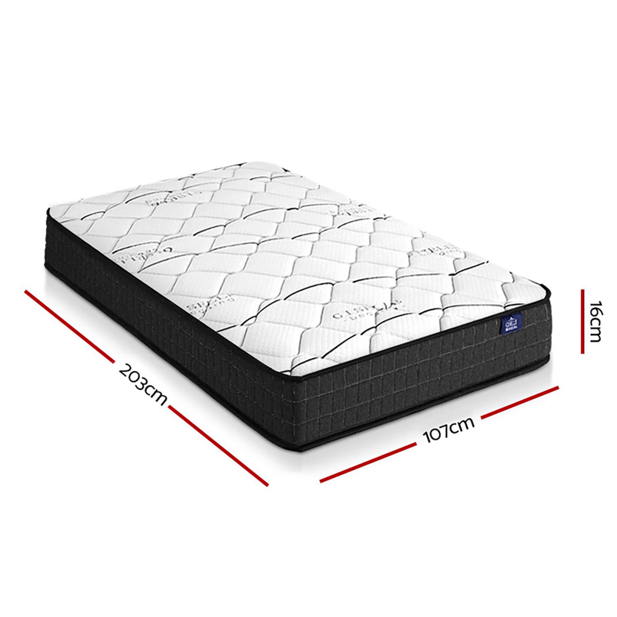 Glay Series Bonnell Spring Mattress King Single 16cm Medium Firm