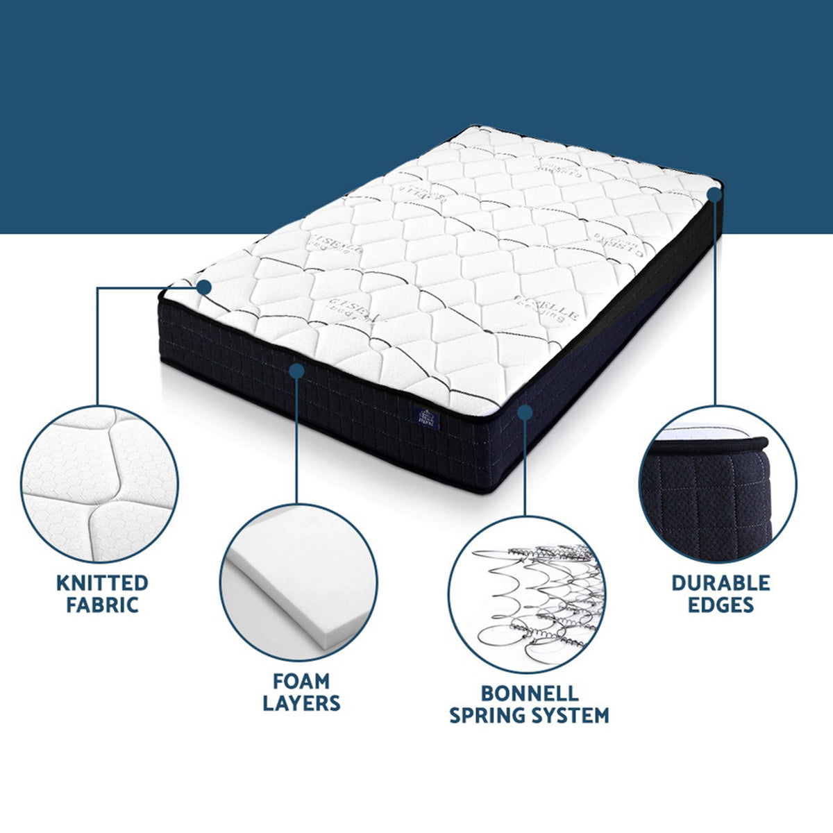 Glay Series Bonnell Spring Mattress King Single 16cm Medium Firm