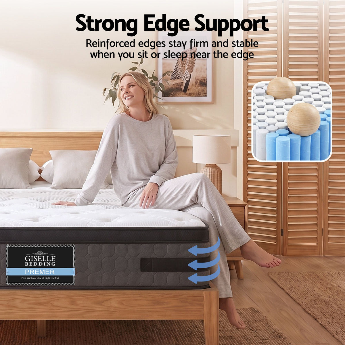 Luna Queen Mattress 36cm Double-Sided Pocket Spring