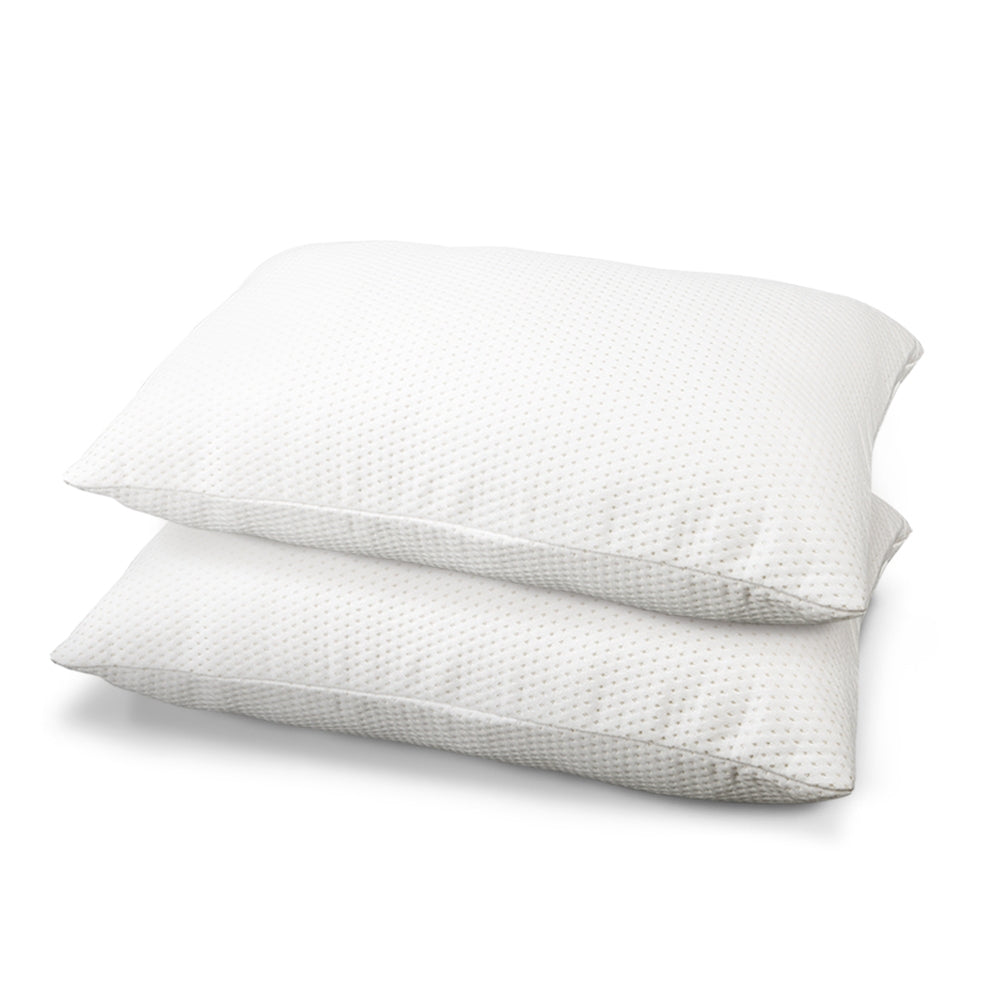 Giselle Twin Pack Memory Foam Pillows 19cm Thick