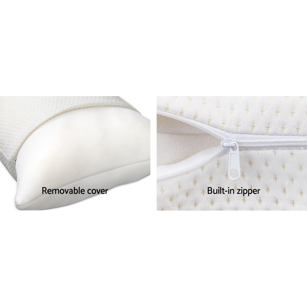 Giselle Twin Pack Memory Foam Pillows 19cm Thick
