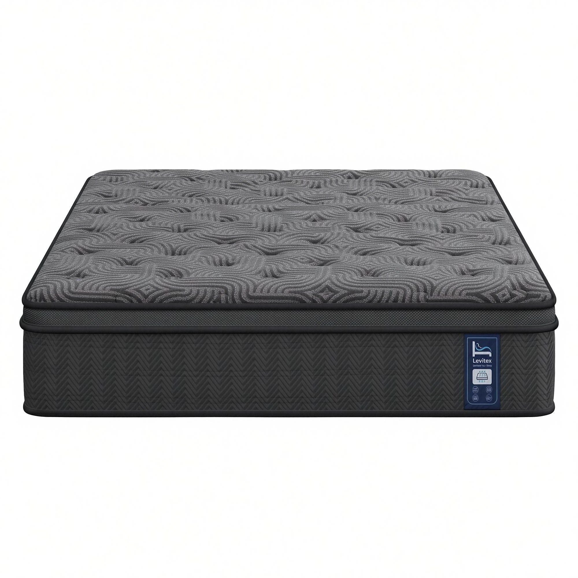 Levitex Queen Mattress 34 cm 5-Zone Pressure Relief Pocket Spring with Reinforced Edge Support & Breathable Gel Memory Foam Hybrid Mattress